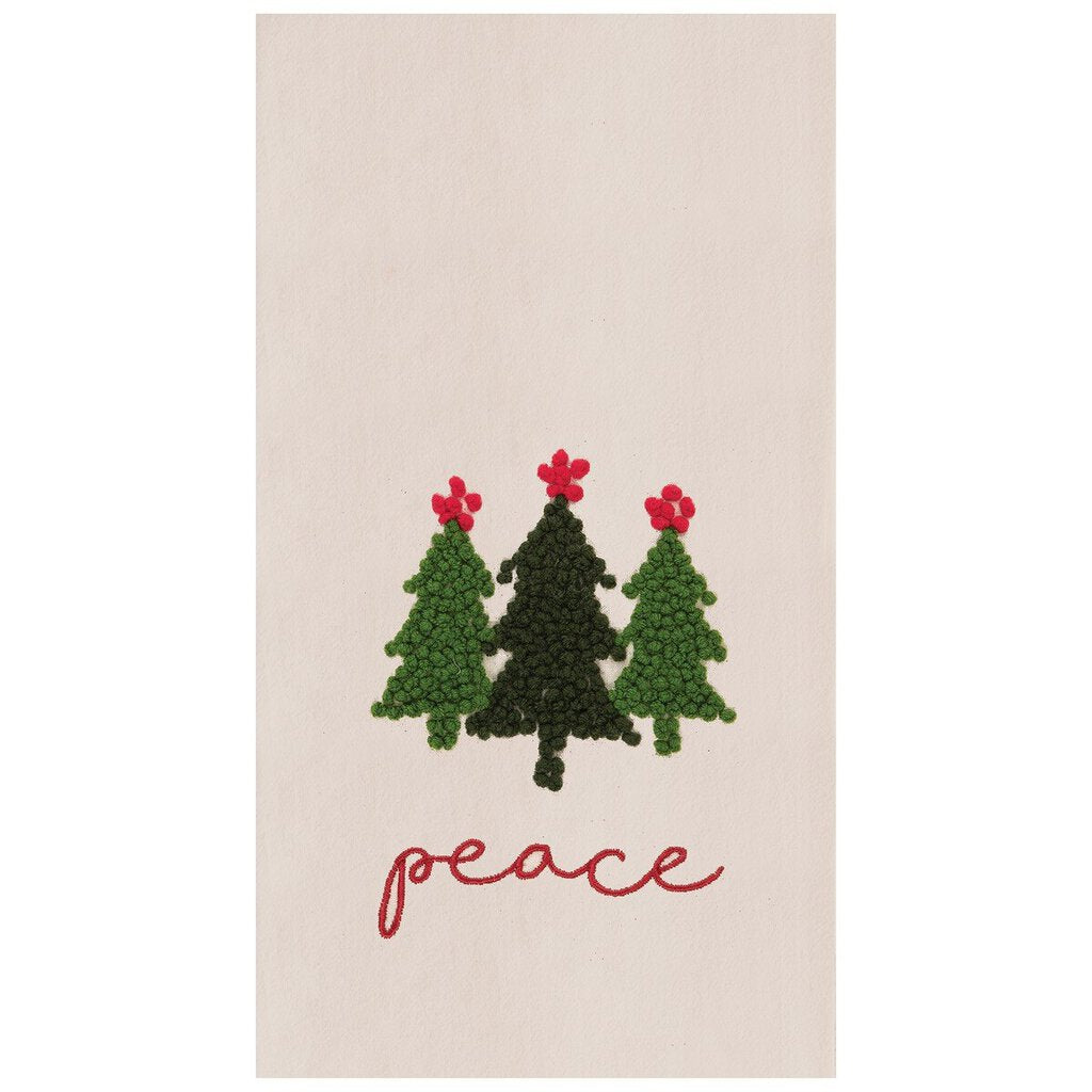 Set of 4 Christmas Tree Kitchen Towels - Jan de Luz Linens